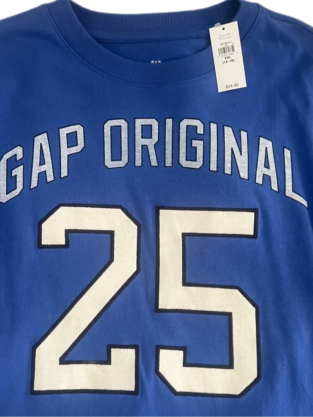GAP Blue '25' Varsity Graphic Tee for Size 14-16